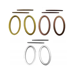 2 ANELLI ANELLO FERMAGLIO DESIGN MODERNO 16.5x9.5CM FERMATENDA RACCOGLI TENDE