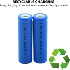 4 BATTERIA AGLI IONI DI LITIO DA 3,7V 1500MAH ICR 14500 PER MICROFONO MOD AEREO