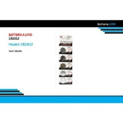 5 BATTERIE AL LITIO 3V 150MAH BOTTONE CR2032 PILE MAXTECH PER OROLOGI TELECOMAND