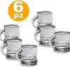 6 BICCHIERINI DA LIQUORE MINI BOCCALE CICCHETTO SHOT RUM VODKA IN VETRO CHUPITOS