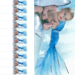 70 BIGLIETTINI BOMBONIERE BATTESIMO BAMBINO SCARPETTE STAMPABILI PRETAGLIATI