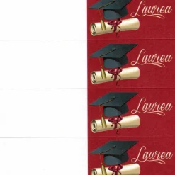 50 BIGLIETTINI PER BOMBONIERA LAUREA PERGAMENA NON PERSONALIZZATI PRETAGLIATI