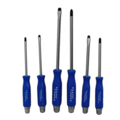 6 CACCIAVITI CACCIAVITE BATTENTE GIRAVITI TAGLIO CROCE CROMO VANADIO MANICO