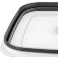 5 CONTENITORI ALIMENTI IN PLASTICA CON COPERCHIO VENTILATO MICROONDE IMPILABILE