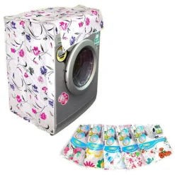 2 COPRI LAVATRICE UNIVERSALE IN PEVA 58X62X85 VARIE FANTASIE TELO COPRILAVATRICE