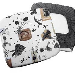 6 COPRISEDIA CUSCINI CON FASCIA GRIGIO CUORI PER SEDIE IMBOTTITO SFODERABILE