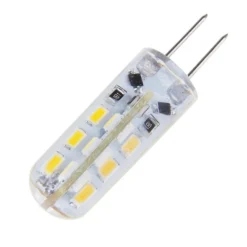 3 LAMPADINE FARETTI 2W 24 LED G4 ATTACCO A SPILLO LUCE BIANCA FREDDA CALDA 12V
