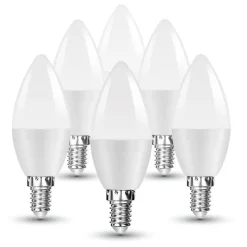 5 LAMPADINE LED E14 C37 CANDELA 4,5W LUCE CALDA FREDDA NATURALE SAMSUNG V-TAC255