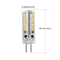 2 LAMPADINE 2.5W LED 32 SMD ATTACCO G4 A SPILLO LUCE BIANCA FREDDA CALDA 220V