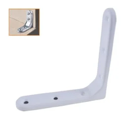 2 LASTRINE AD ANGOLO 100X100MM BIANCA SOSTEGNO STAFFA ANGOLARE VITI MOBILE 94782