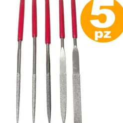 5 LIME AD AGO MANICO GOMMA 160MM FINITURA PERFETTA PRECISIONE METALLO GIOIELLI