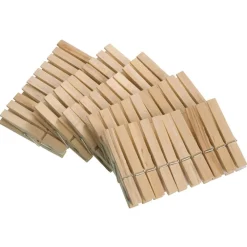 40 MOLLETTE DA BUCATO IN LEGNO NATURALE MOLLETTA STENDINO PANNI PANNO LAVAGGIO