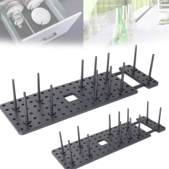 2 ORGANIZER DIVISORI SEPARATORI PER CASSETTI MOBILI CUCINA STOVIGLIE REGOLABILI