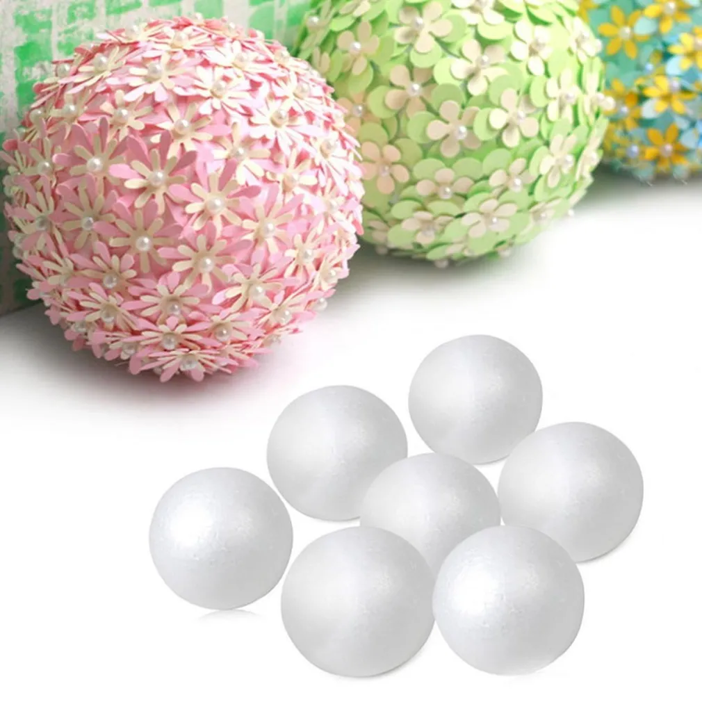 50 PALLINE DI POLISTIROLO CONFEZIONE PALLA NATALIZIA 6CM DECORAZIONI NATALIZIE
