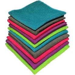 24 PANNI MICROFIBRA 30X30CM PANNO PULIZIA MULTIUSO LAVAGGIO AUTO ASCIUGAMANO