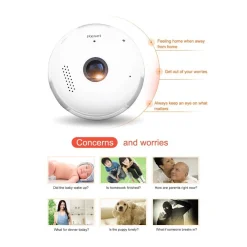 360° PANORAMICA MINI WIFI IP TELECAMERA LAMPADINA NASCOSTA CAMERA 960P LAMPADA