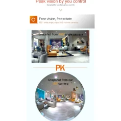 360° PANORAMICA MINI WIFI IP TELECAMERA LAMPADINA NASCOSTA CAMERA 960P LAMPADA