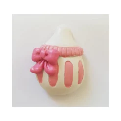 12 PEZZI BOMBONIERA BIBERON ROSA CIUCCIOTTO CERAMICA MAGNETE BATTESIMO NASCITA