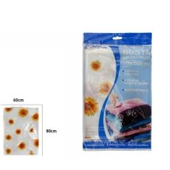 2 PEZZI BUSTA SOTTOVUOTO PER ABITI SACCHETTI SALVASPAZIO ARMADIO SACCHI 60X80 CM