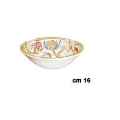 2 PEZZI CENTRO TAVOLA CIOTOLA CONCHIGLIE CORALLI STILE MARINO SVUOTA TASCHE