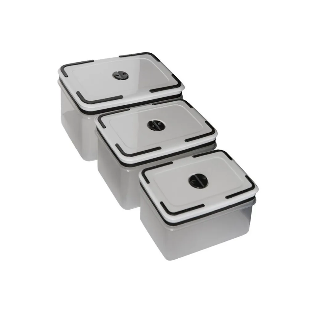 3 PEZZI CONTENITORE CUCINA PER CIBO PRANZO PLASTICA TRASPARENTE SALVA FRESCHEZZA