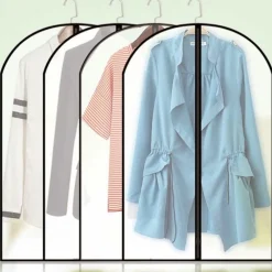 3 PEZZI COPRI ABITO CUSTODIA CON ZIP CERNIERA CAMICIA COPRIABITO CAPPOTTO 60x90