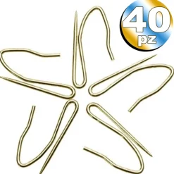 40 PEZZI GANCI IN METALLO ACCIAIO RAME OTTONE 25MM CIRCA APPENDINO PER TENDE