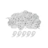 60 PEZZI GANCI IN PLASTICA BIANCO A PROBOSCIDE PAPERA 25MM PER TENDE TENDA