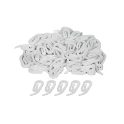 60 PEZZI GANCI IN PLASTICA BIANCO A PROBOSCIDE PAPERA 25MM PER TENDE TENDA
