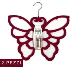 2 PEZZI GRUCCE FASHION FARFALLA ARMADIO SALVASPAZIO GUARDAROBA PORTA FOULARD