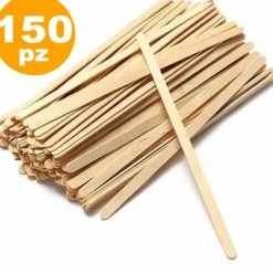 150 PEZZI PALETTE STECCHETTE PALETTINE MONOUSO INCARTATE PER CAFFè DISTRIBUTORE