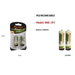 2 PEZZI PILE BATTERIE STILO AA RICARICABILI DA 4700 MAH NI-MH PER FOTOCAMERA