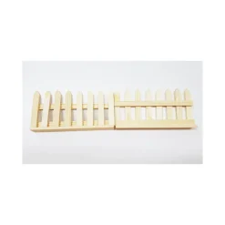 2 PEZZI STACCIONATA RECINZIONE IN LEGNO 16.5x8(h) CM DECOUPAGE DECORAZIONE CASA