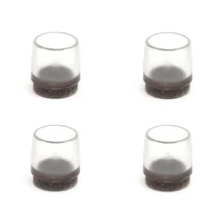4 PEZZI TAPPINI IN GOMMA CON FELTRINI CALZANTI PER SEDIE ROTONDI 18-21MM
