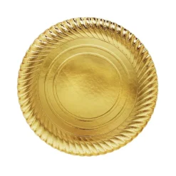 2 PEZZI VASSOIO PORTA SOTTO TORTA DIAMETRO 24 CM ORO TONDO CICROLARE CARTONE