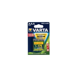 4 PILE VARTA MINI STILO BATTERIE MINISTILO AAA ALKALINE RICARICABILI 800mAh HR03