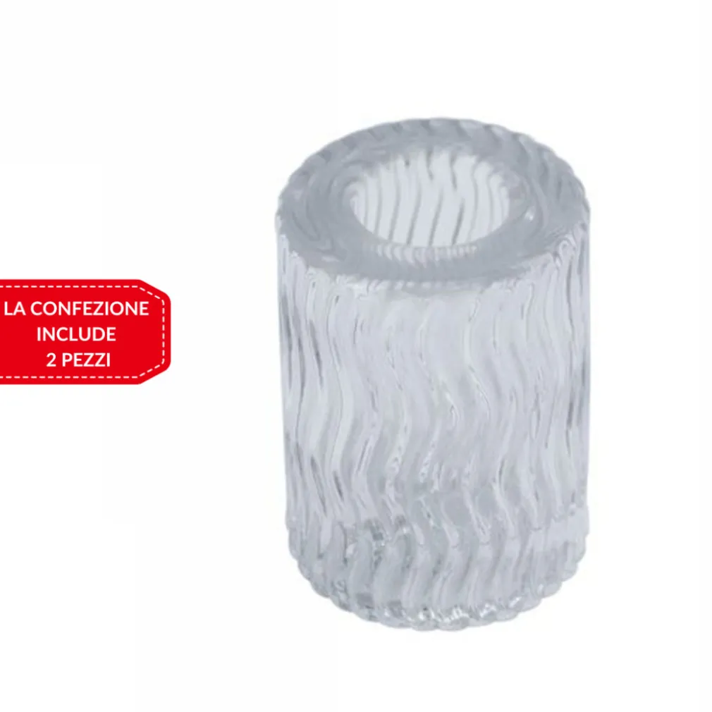 2 PORTA CANDELA LANTERNA ROTONDO BOMBONIERA MATRIMONIO DECORAZIONE TEA LIGHT 5X7