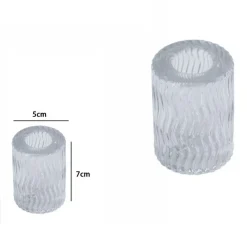 2 PORTA CANDELA LANTERNA ROTONDO BOMBONIERA MATRIMONIO DECORAZIONE TEA LIGHT 5X7