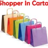 2 PZ BORSA SHOPPER BUSTA REGALO IN CARTA MODELLI ASSORTITI 210 GR 30x12x20 cm