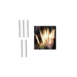 5 PZ CANDELE A FONTANA PIRICHE LUMINOSE MAGIC FLAMBE' ADDOBBO TORTA FESTA PARTY