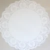 12 PZ CENTRINO IN CARTA 32 CM SOTTO TORTA BIANCO PIZZO NOZZE FESTA MATRIMONIO
