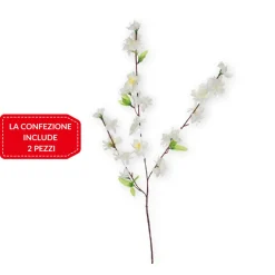 2 PZ FIORI PESCO FINTI ARTIFICIALI PRIMAVERA DECORAZIONE INTERNO ESTERNO BOUQUET
