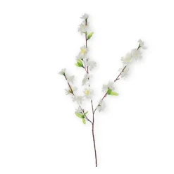 2 PZ FIORI PESCO FINTI ARTIFICIALI PRIMAVERA DECORAZIONE INTERNO ESTERNO BOUQUET