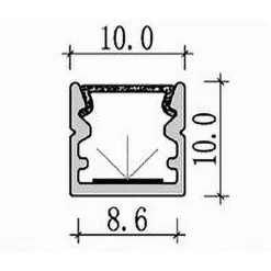 10 PZ PROFILO IN ALLUMINIO 2 MT LINEARE A PLAFONE SEZIONABILE STRISCIA LED AL-20
