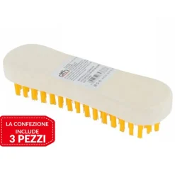 3 PZ SPAZZOLA PER INDUMENTI BUCATO SETOLE PULIZIA CASA LAVAGGIO VESTITI IN LEGNO