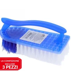 3 PZ SPAZZOLA PER INDUMENTI BUCATO SETOLE PULIZIA CASA LAVAGGIO VESTITI SCARPE