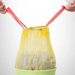 5 ROTOLI SACCHETTI BUSTE SPAZZATURA PROFUMATI 45LT 50X60 CON MANICI GIALLO 100PZ