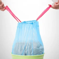 5 ROTOLI SACCHETTI BUSTE SPAZZATURA PROFUMATI 30LT 50X60CM CON MANICI BLU 100PZ