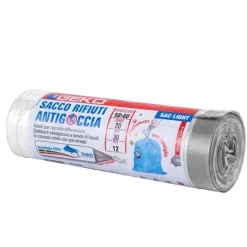 5 ROTOLI SACCHETTI BUSTE SPAZZATURA PROFUMATI 30LT 50X60 CON MANICI BIANCO 100PZ