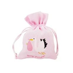 12 SACCHETTI CICOGNA ROSA O CELESTE IT'S A BOY GIRL NASCITA BOMBONIERA SACCHETTO